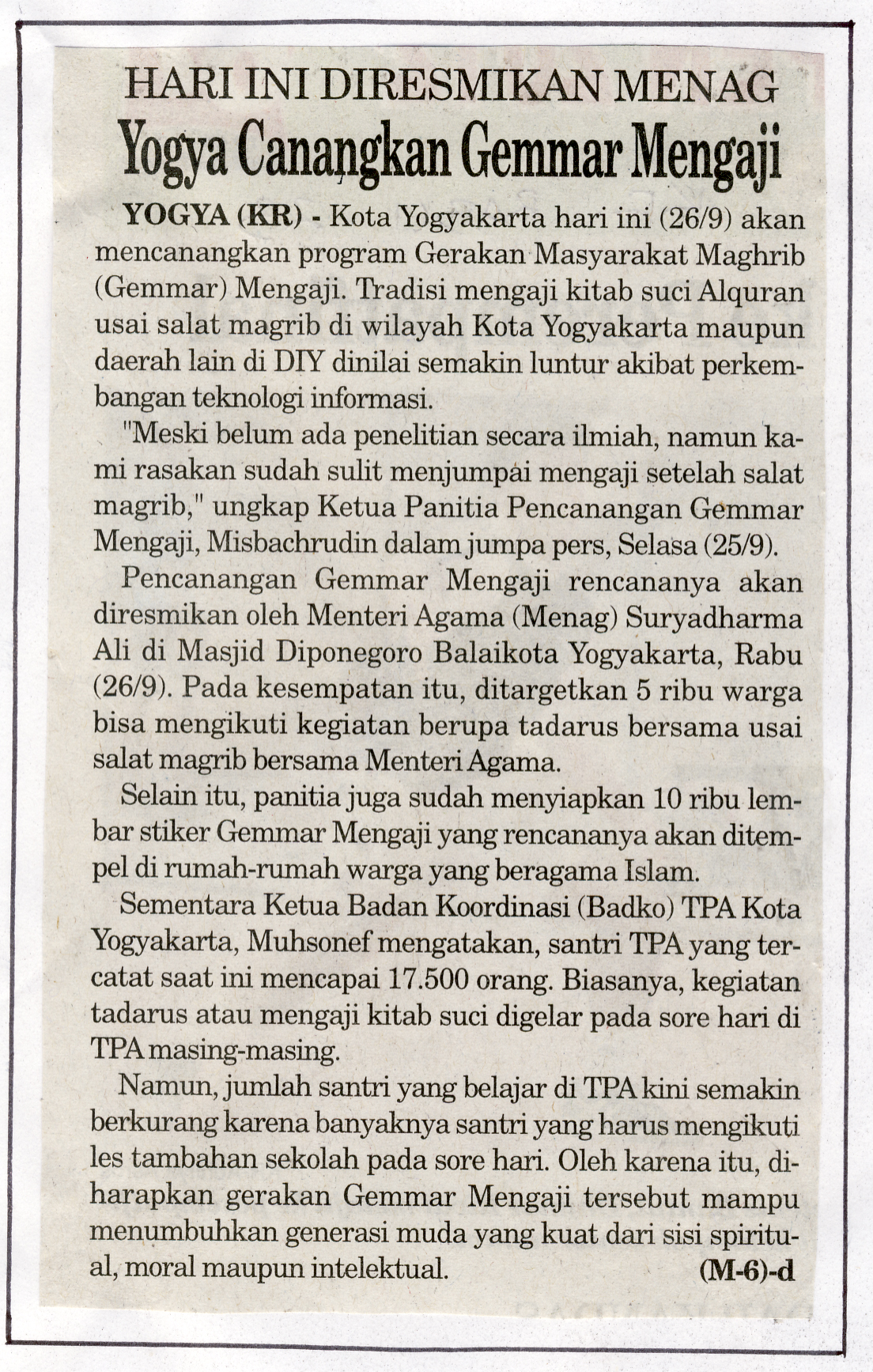 Kliping jogja terbaru